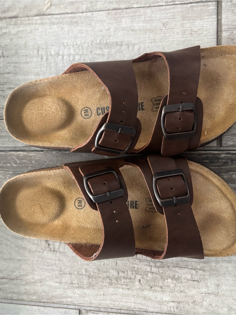 Cushionaire Women's Double Buckle Sandals in Brown - Picture 3 of 3